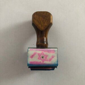 Israel Country stamp with wooden handle Crafts Office Ink Collectible